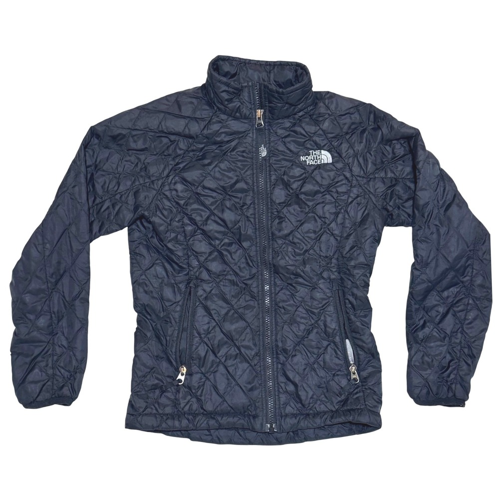 The North Face ThermoBall Jacket Youth S 7/8 Black Nylon Quilted Puffer Outdoor